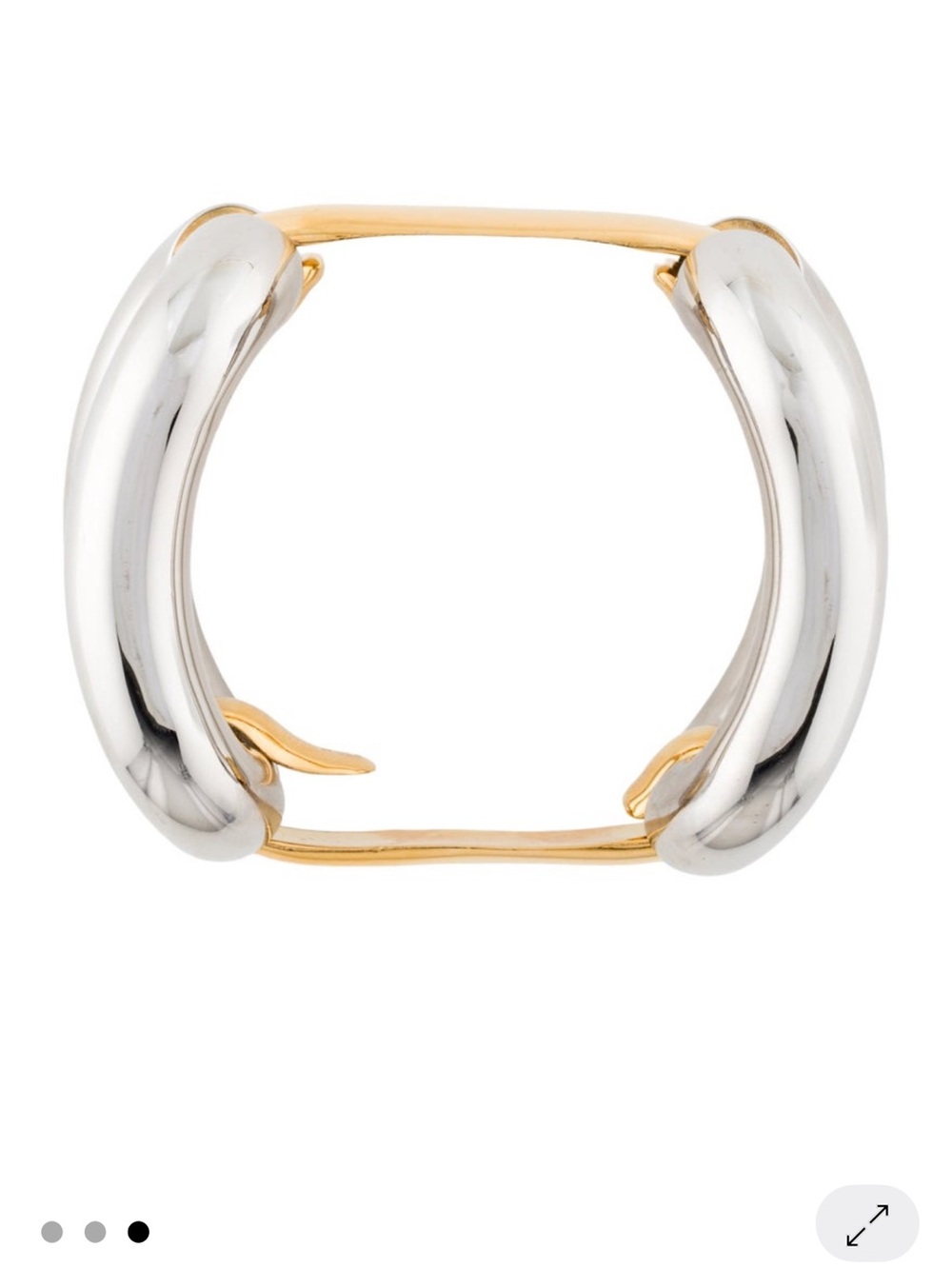 Saint Laurent Two-Tone Gold and Silver Statement Link Bracelet - Picture 2 of 3